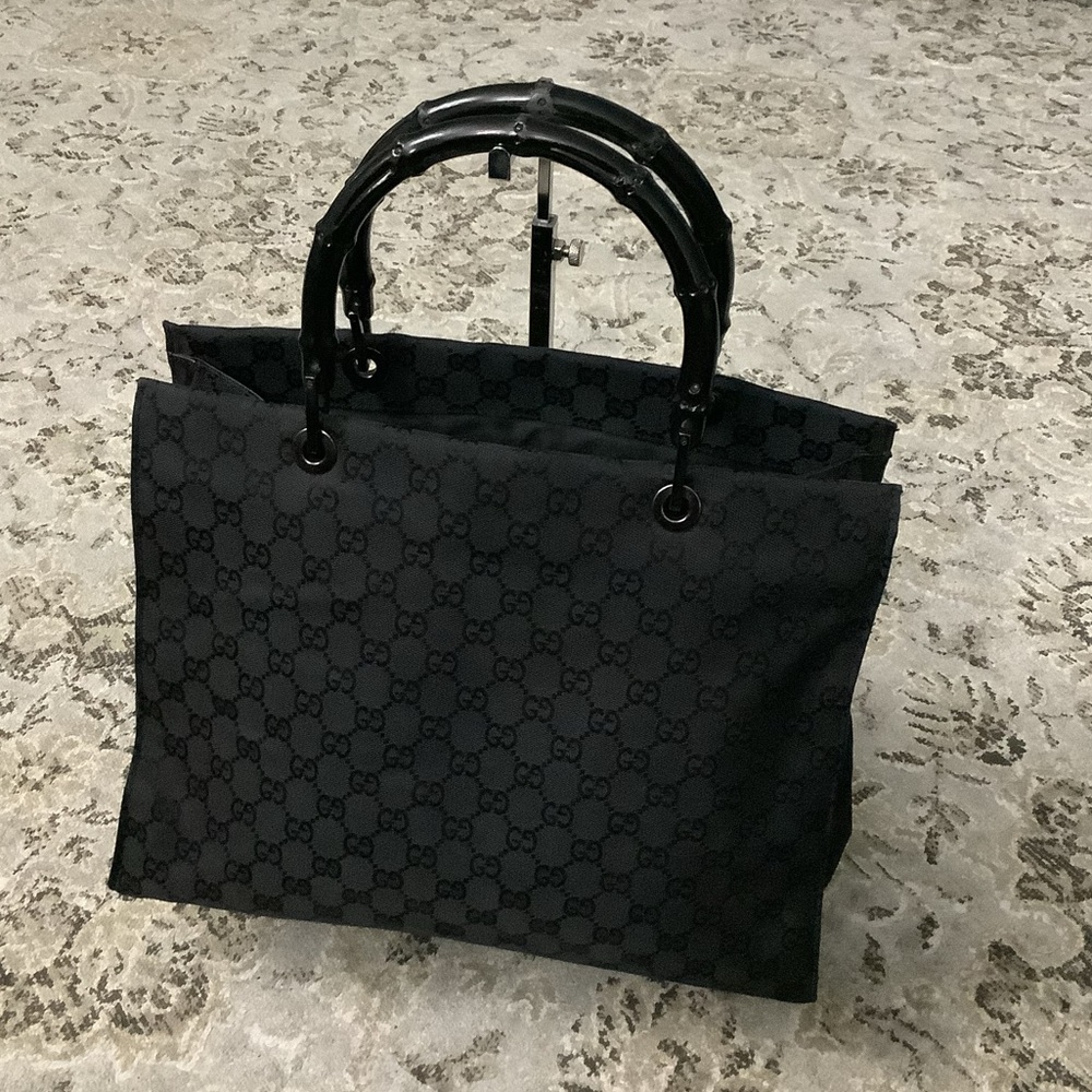 Authentic GUCCI BAMBOO canvas tote bag🎋🎋